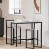 White Table 100 x 50 x 91 cm Engineered Wood and Steel