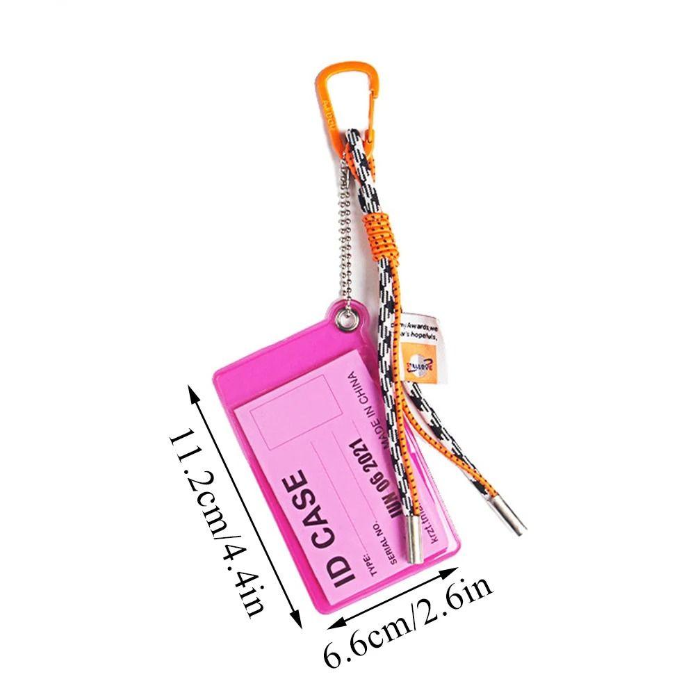 Флуоресцентный цветной ремешок для удостоверения личности из ПВХ-материала, держатель для удостоверения личности, ремешок для ключей