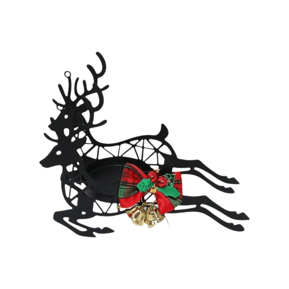 Snowflake Xmas Desk Decoration Deer Elk Christmas Ornaments Christmas Candle Holder Christmas