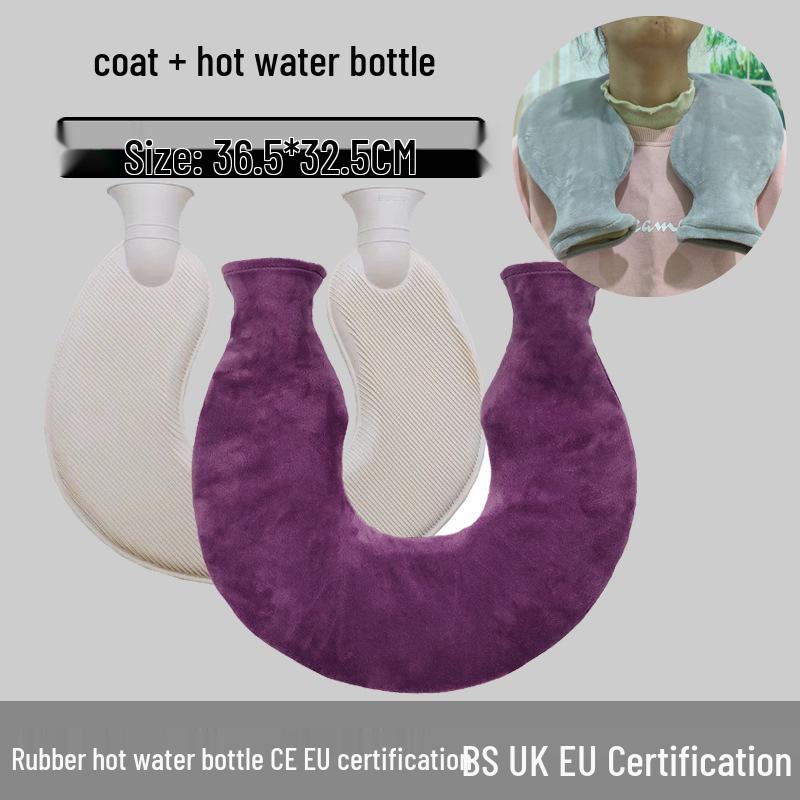 Explosion-Proof Hot Water Bottle: Rubber Design for Stomach and Feet, Long-Lasting Warmth