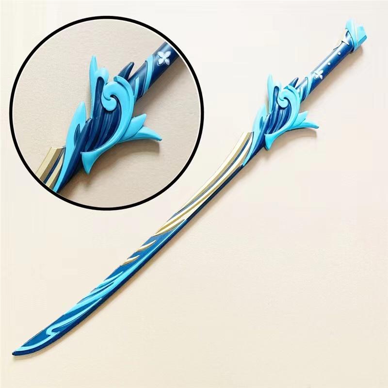 100 см перекованный меч, меч Камисато Аяка, меч для косплея, оружие, реквизит, безопасность, подарок для роли из искусственной кожи