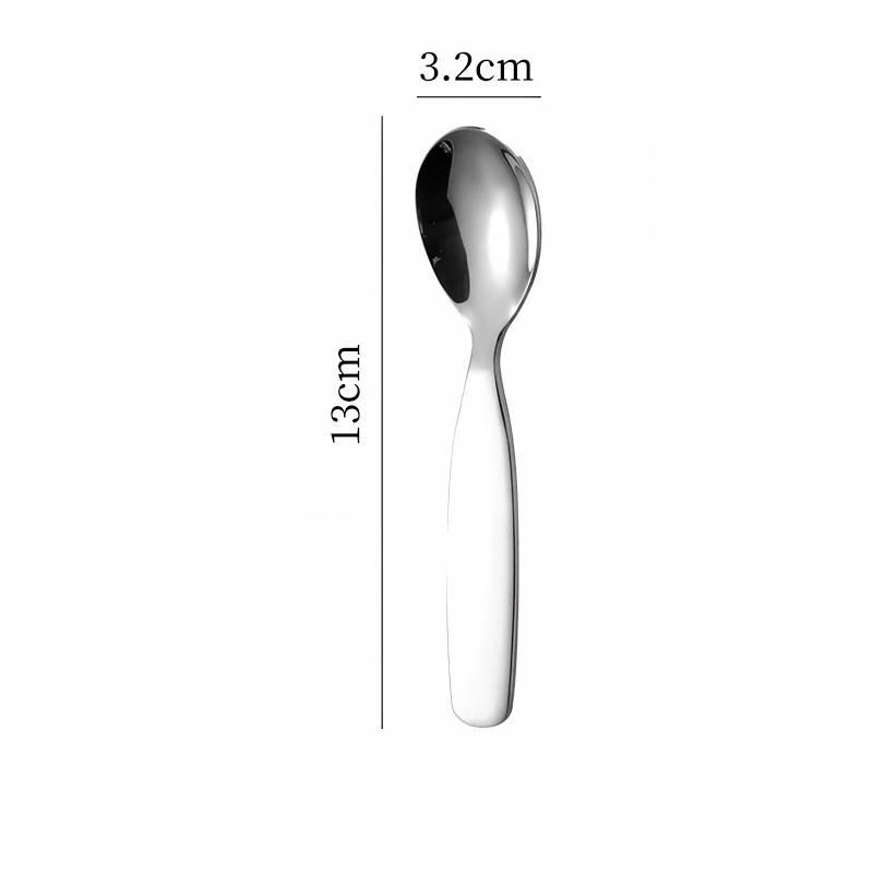 Short Handle Baby Spoon Fork Set BPA Free Stainless Steel Easy to Clean Ideal for Toddler Led Weaning Home Use