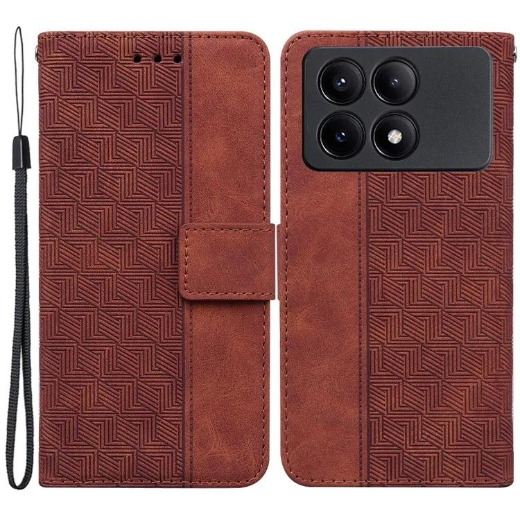 Для Xiaomi Poco X6 Pro 5G / Redmi K70E 5G Anti-Drop PU кожаный чехол для мобильного телефона с подставкой и кошельком