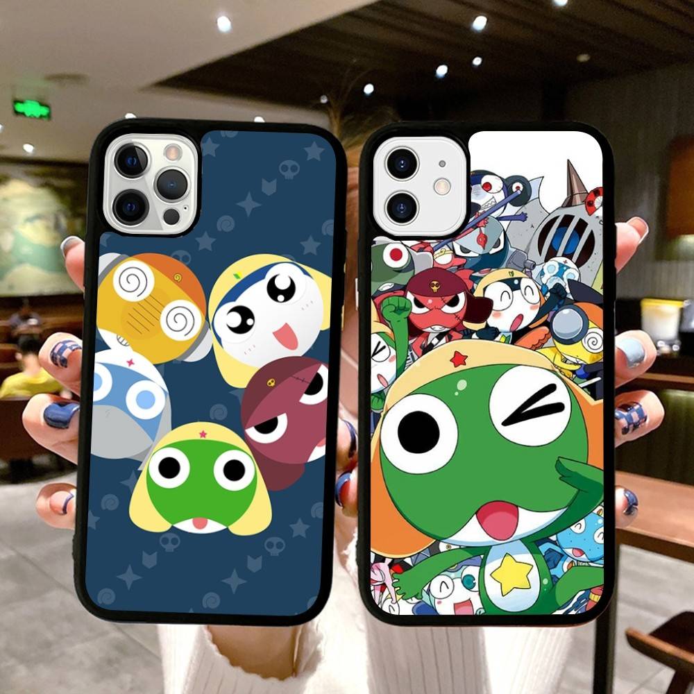 Кероро Лягушонок Крутой Гансо Сержант Чехол для Телефона из PC+TPU Для IPhone 17 16 15 14 PRO MAX 11 12 13 PLUS MINI