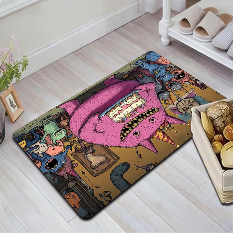 Pink Monster Birthday Rug Floor Mat for Living Room or Bedroom Soft and Comfortable Carpet a Gift for Birthday and Holiday.MFF0918345