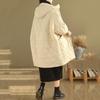 Autumn Spring Winter Cotton Padded Oversized Outerwears Women Casual Loose Jacket Coat