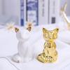 Ceramic Landscape Figurines Cute White Elephant Fox Tabletop Ornaments