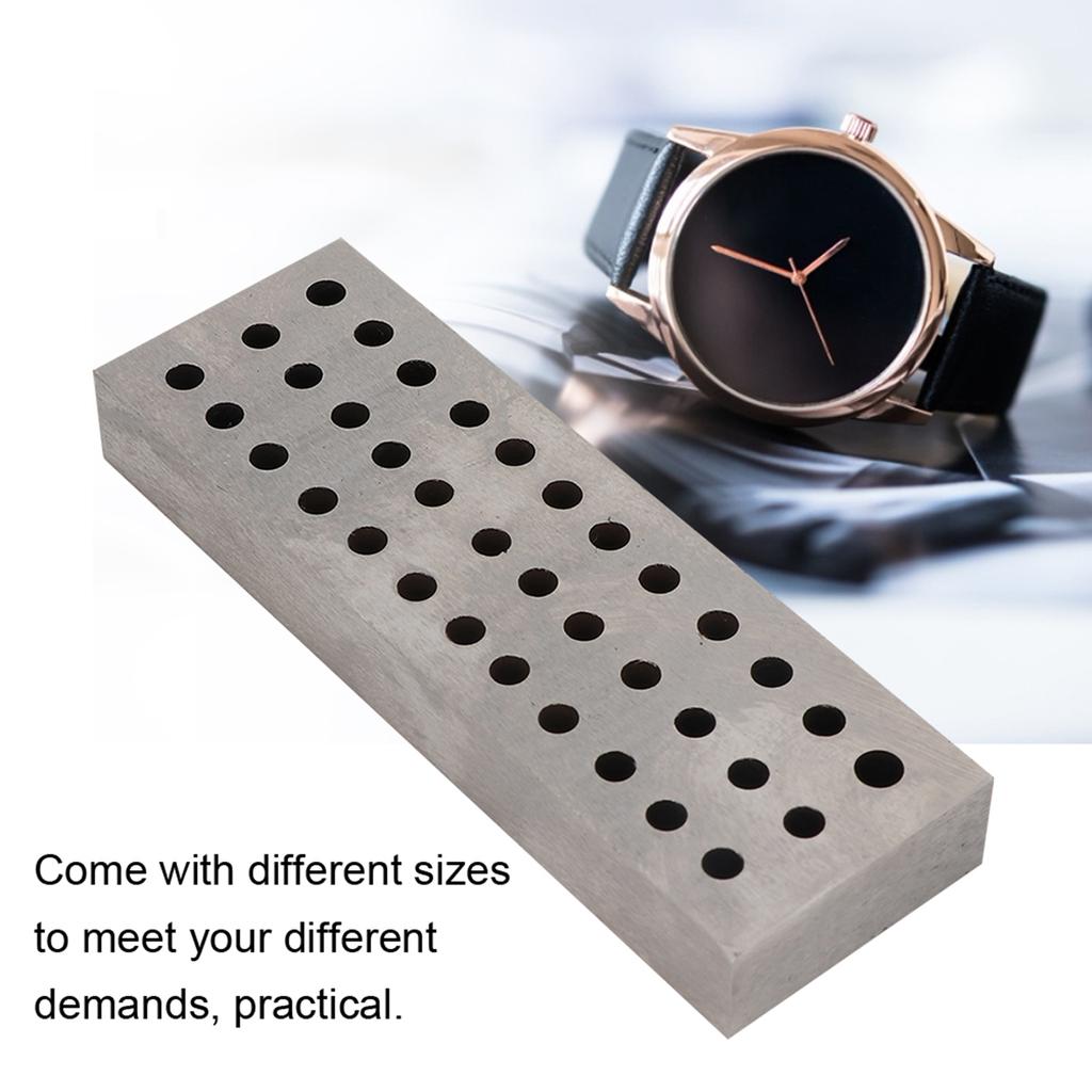 36 Holes Steel Drilling Carving Hole Punching Plate Watch Repairing Accessory Tool
