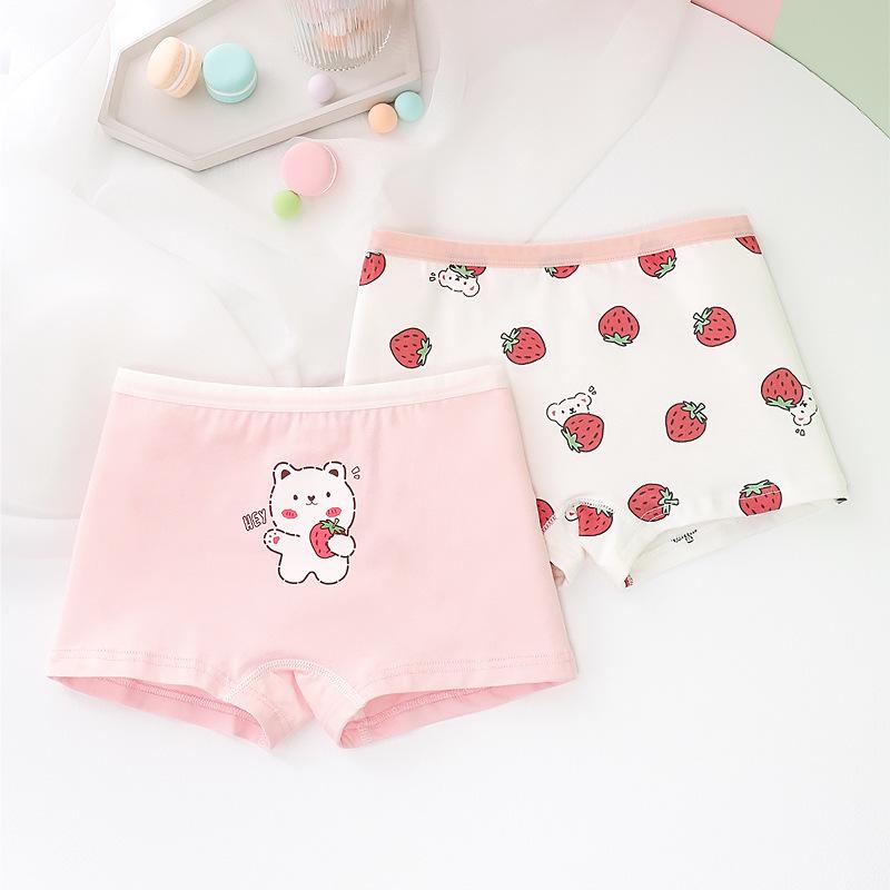 Антибактериальные трусы-боксеры из чистого хлопка для девочек - Маленький, Средний, Большой (Корейский стиль)