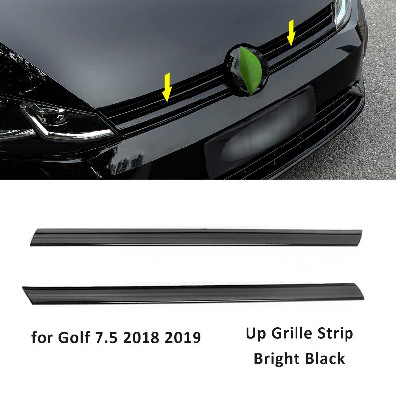 Глянцевая черная накладка на переднюю решетку для VW Golf 7 Rline 7.5 MK7, накладка на решетку бампера для Golf, декоративные аксессуары для решетки