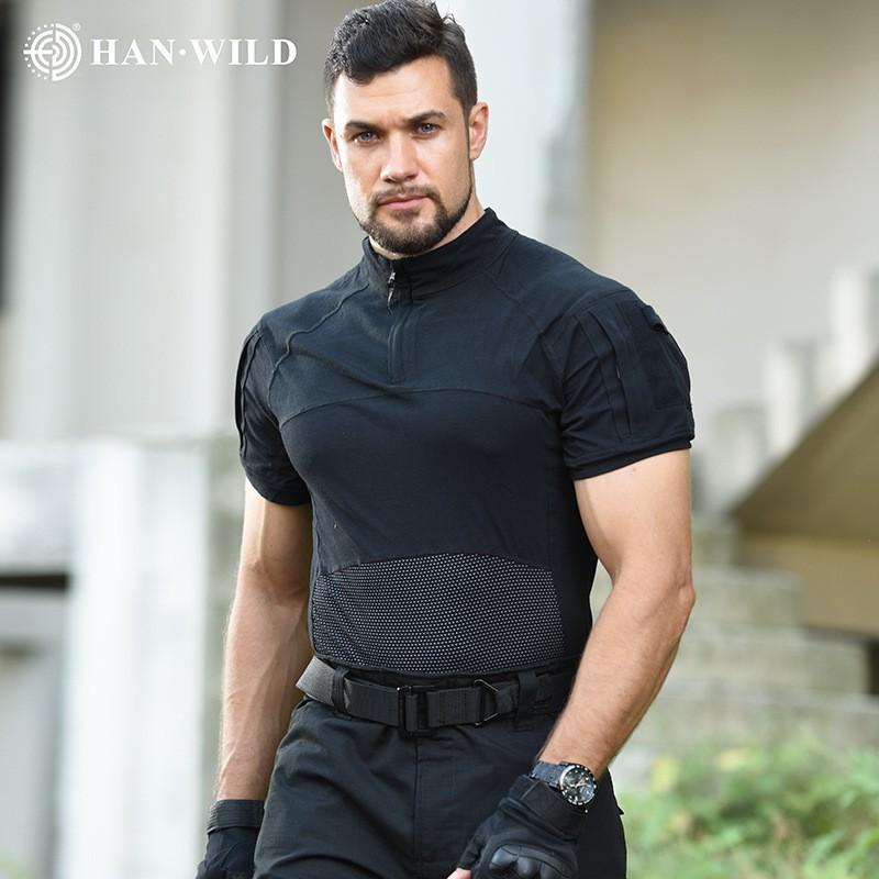 Hanye Camouflage Training Suit Breathable Wear-resistant Frog Short-sleeved Top