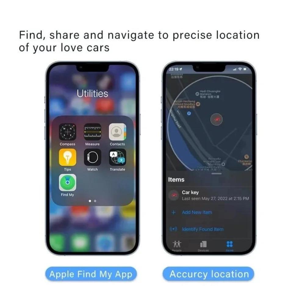 Миниатюрный OBD GPS-трекер для Apple с функцией «Найти приложение», устройством защиты от потери автомобиля, определение местоположения в реальном времени, GPS-локатором, подключаемой версией, бесплатной системой на весь срок службы.