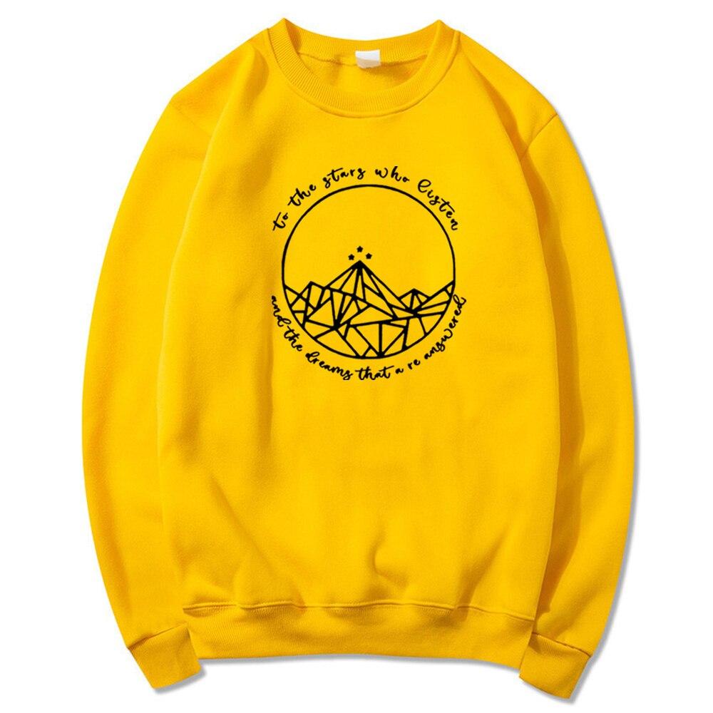 Толстовка Acotar Velaris Night Court Символ Сара Джей Маас Толстовка A Court of Thorns and Roses Пуловер Толстовка Court of Dreams