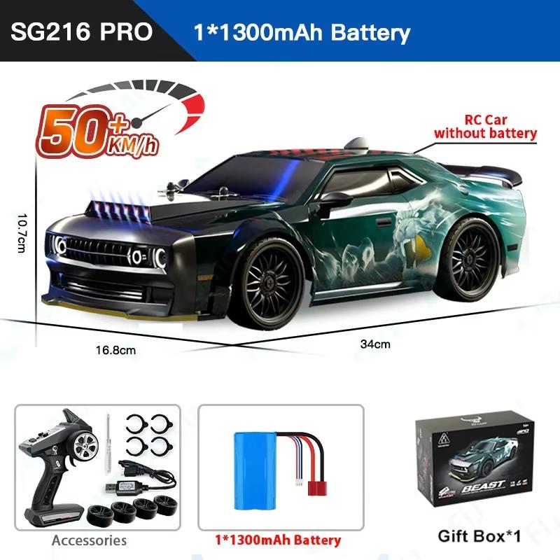 Новый 1:16 70 км/ч бесщеточный RC Drift Car со светодиодными огнями 4WD электрический высокоскоростной гоночный автомобиль с дистанционным управлением Monster Truck для подарка ребенку