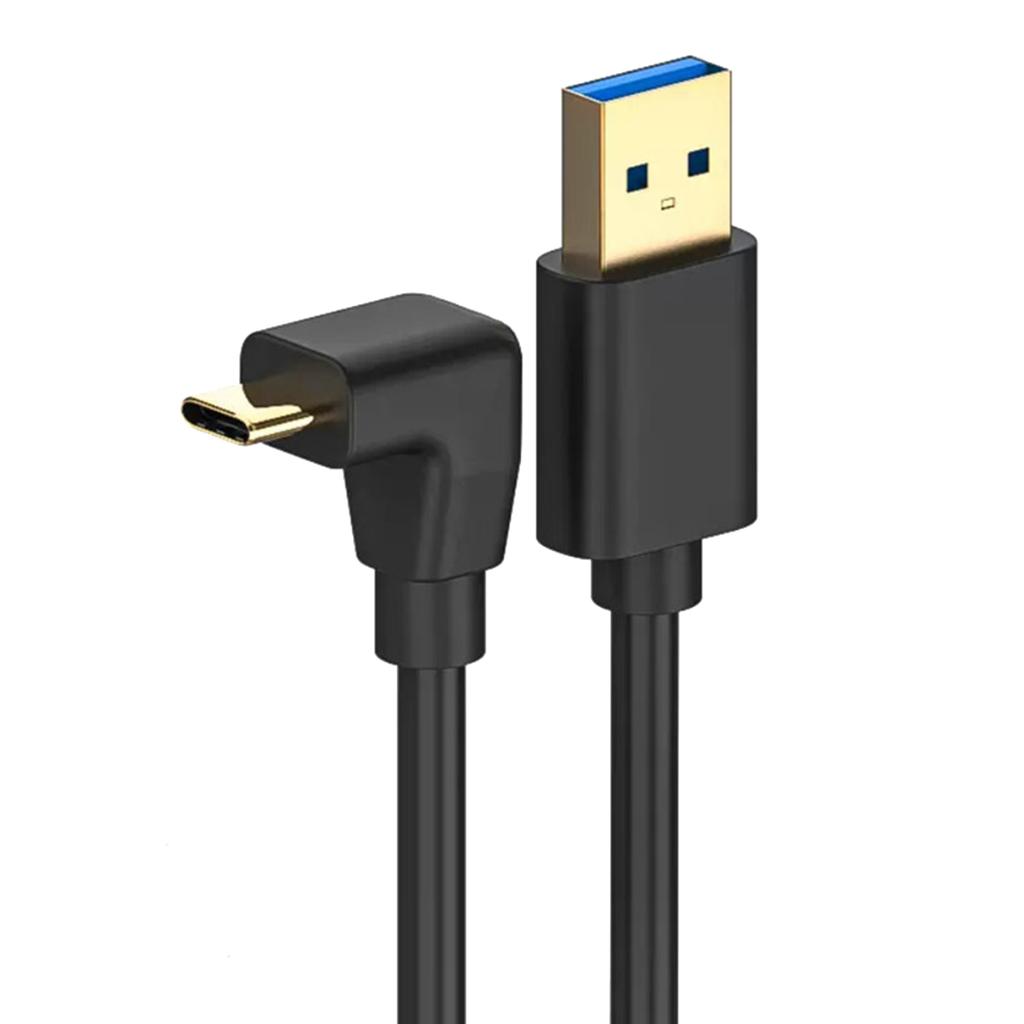 90-градусный USB Type C Зарядный кабель Провод USB 3.0 A на USB C PD60W Быстрая зарядка Для телефонов Планшетов Ноутбуков