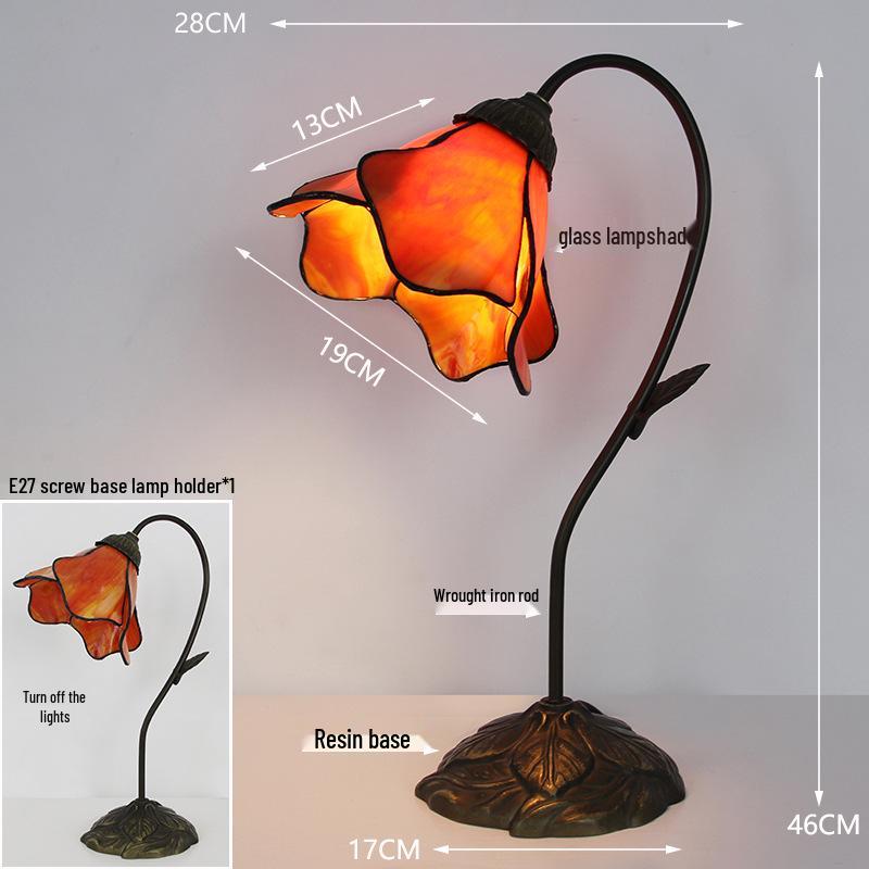 Роскошная европейская ретро настольная и прикроватная лампа