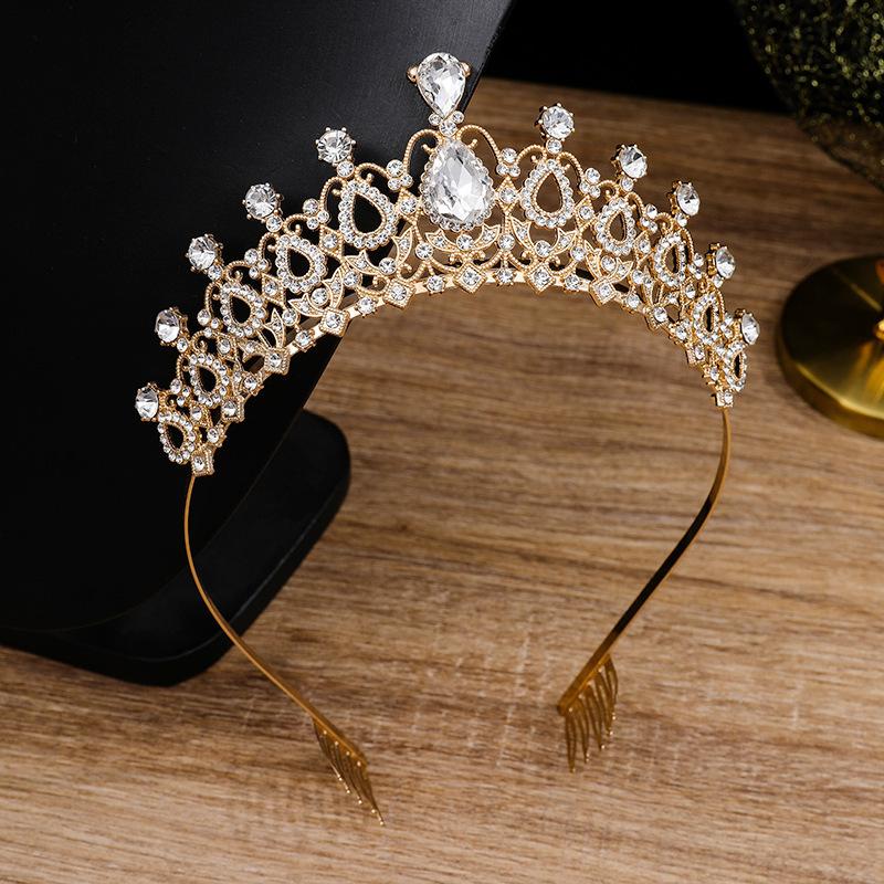 Европейская и американская хрустальная бриллиантовая свадебная банкетная головная повязка, свадебная повязка на голову, аксессуар для волос, головной убор для выступления, корона