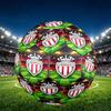 AS Monaco Print Size 5 Soccer Ball, PU Wear Resistant Football for Match Training and Daily Practice, Birthday Gift for Soccer Fans