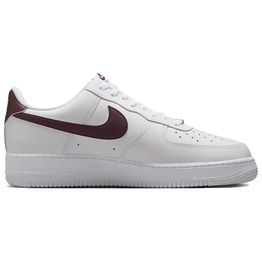 Nike Air Force 1 07 белые бордовые кроссовки Crush мужские FJ4146-112