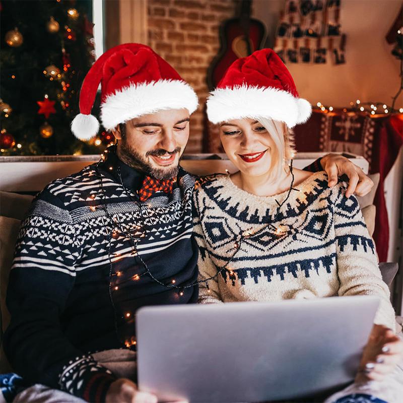 Рождественская плюшевая шапка Санта Оригинальная шапка Детский рождественский аксессуар для одежды Декор для переодевания Реквизит для Санта-Клауса Подарок Принадлежности для вечеринки