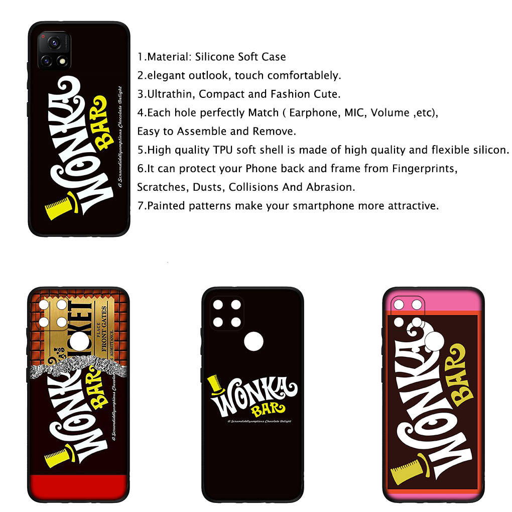 Чехол для iPhone 16 15 Xiaomi Redmi Note 14 13 12 11 Pro Max X 8 16e Samsung Galaxy S25 S24 S23 Moto OPPO Huawei Alpen Wonka Chocolate Wonka bar