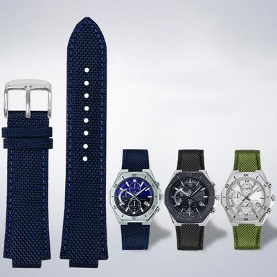 ONENew Нейлоновый холщовый ремешок для часов с кожаным дном для серии Casio Edifice GST-B400 EFB-680 ECB-10D Ремешок для часов Силиконовый ремешок БраслетMN