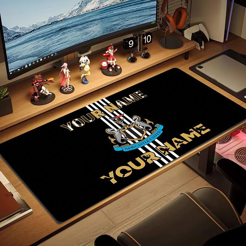 Custom Name Newcastle United Print Cushion Non-slip Laptop Tablet Big Mousepad XXL Mat Mini PC Playmat With Lock edge