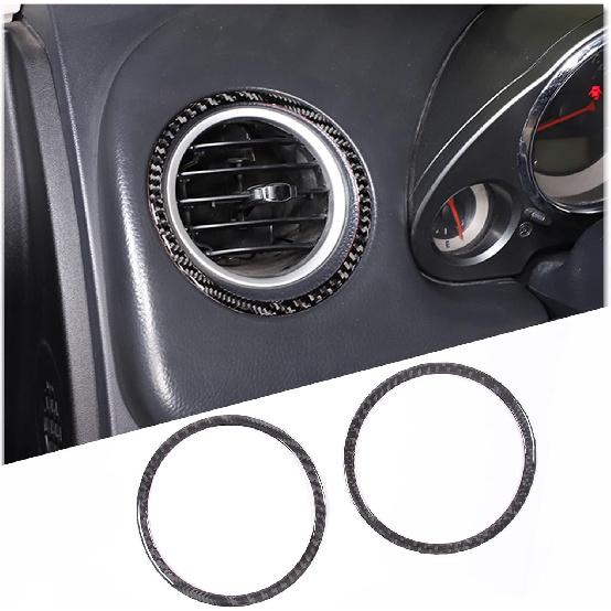 Наклейка-рамка бокового воздухозаборника для Mitsubishi Eclipse 2006-2011, 2 шт., мягкое настоящее углеволокно, наклейка-декаль на боковую решетку воздухозаборника приборной панели салона автомобиля