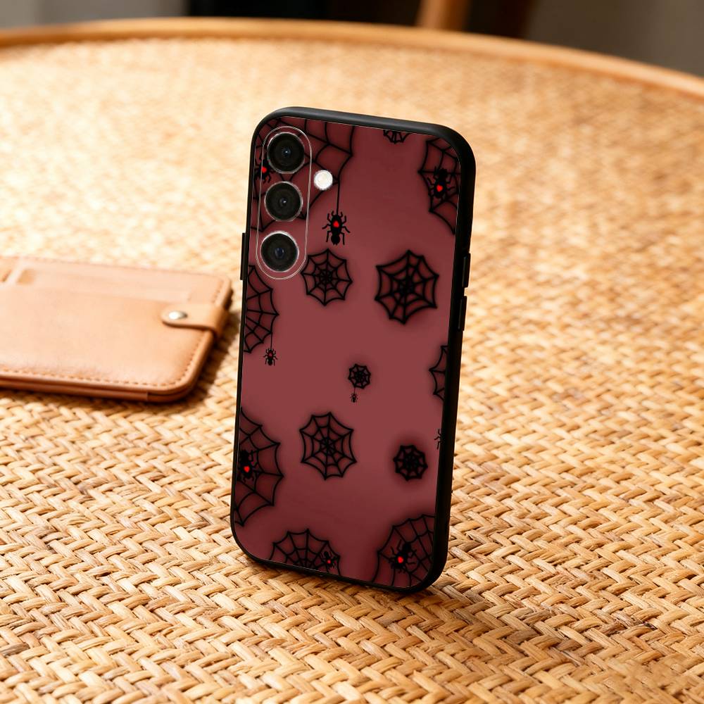 Крутой чехол для телефона с рисунком S-Паутина H-Сердце для Samsung A73,72,71,53,52,51,22,91,80, Мягкая черная крышка