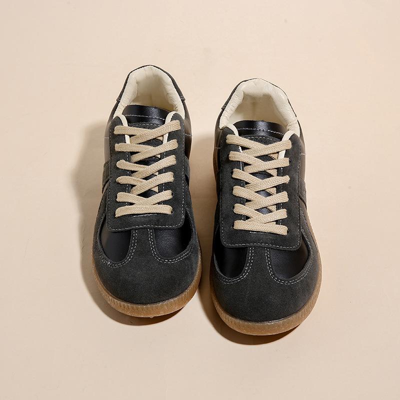 Couple's German Training White Shoes New Niche Ins Trendy Flat Casual Shoes Retro Easy Matching Board Shoes Women's Shoes