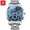 Quartz Watch for Men Business Man Chronograph Watch Waterproof Wristwatch Stainless Steel Luxury Watches Relojes Masculinos