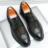 Summer Fashion New Men's Pointed Breathable Patent Leather Oxford Shoes Designer Formal Wedding Prom Dress Homecoming Footwear