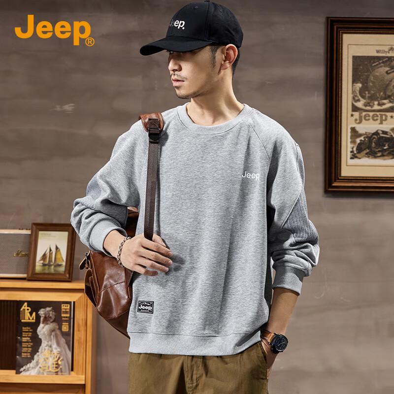 Jeep Мужской свитшот свободного кроя с круглым вырезом