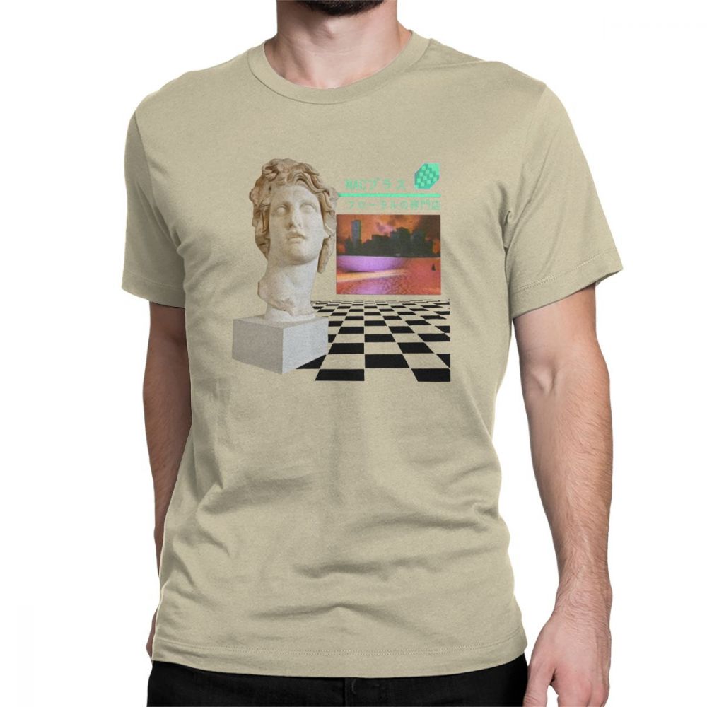 Vaporwave Футболка Эстетичная Мужские Футболки Хип-Хоп Цветочный Магазин Macintosh Plus Мода 100% Хлопок Футболки Круглый Вырез Футболка Подарок Топы