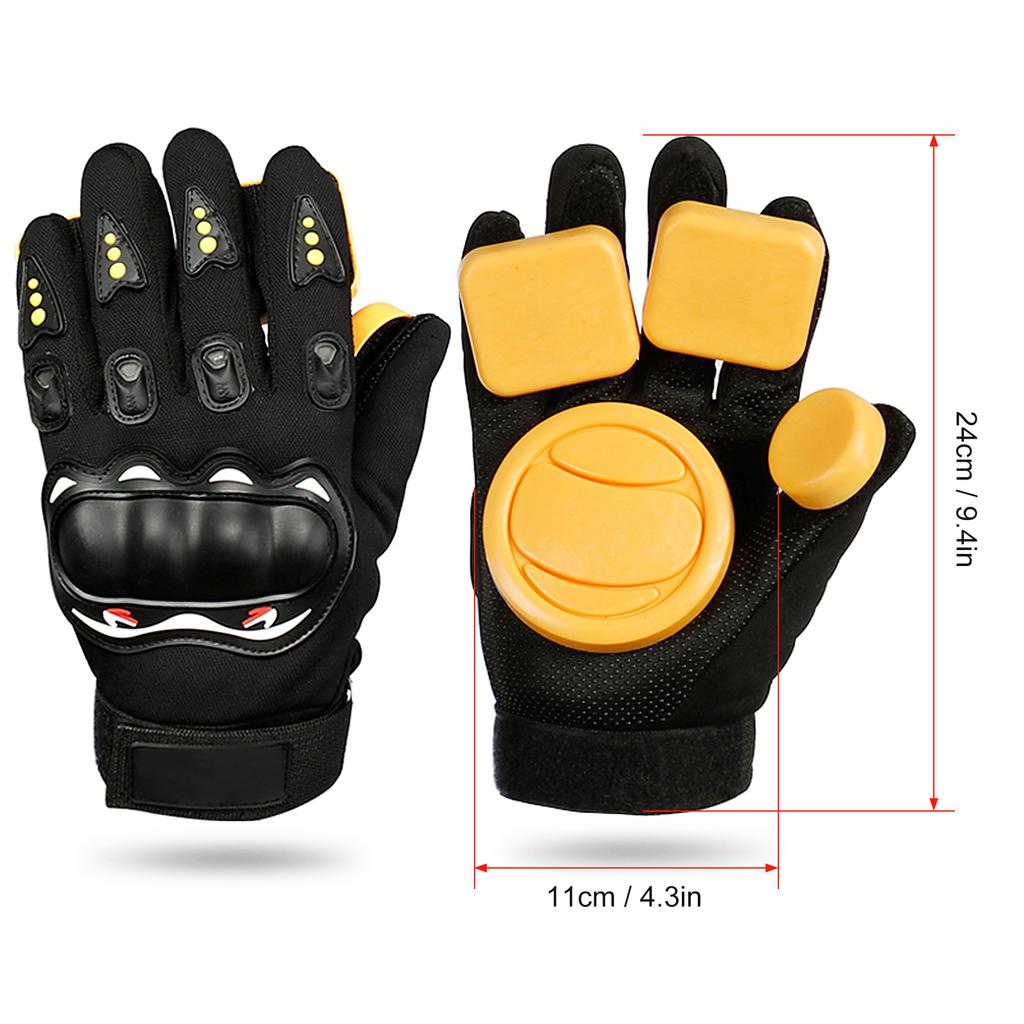 Longboard Slide Gloves Skateboard Gloves Mittens with Sliding Blocks Longboard Downhill Slide Gloves