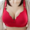Large Size Gathered Super Soft Thin Mold Cup Underwear Women's Square Cup Detachable Shoulder Strap Bra