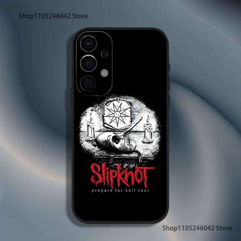 Чехол для телефона Band S-SlipknotS Psychosocial для Samsung S25, S24, S21, S22, S23, S30, Ultra, S20, Plus, Fe, Lite, 5G Черный