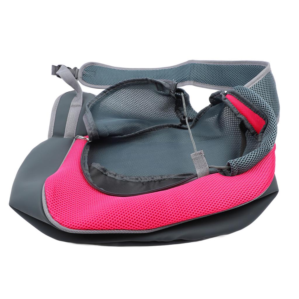 Pet Sling Breathable Mesh Portable Single Shoulder Bag Dog Carrier Sling for Outdoor Travel Rose
