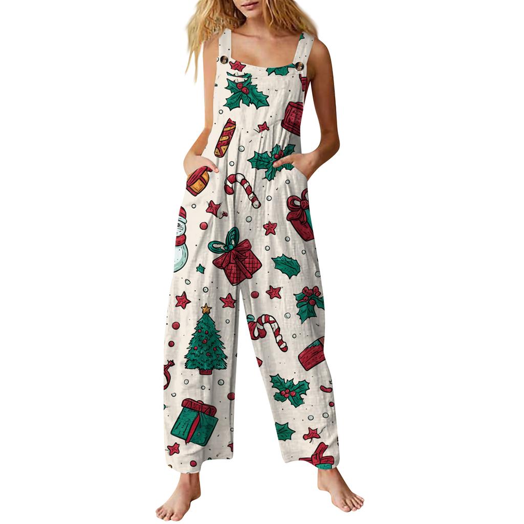 Women's Jumpsuit Printed Casual Loose Jumpsuit