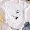 Cute Graphic T-Shirt Cute Cartoon Short Sleeve Crew Neck Shirt Casual Every Day Tops Women'S Clothing Fashion White Female Tees