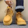 Ботинки Мартин мужские осенние в британском стиле ретро ботинки из ревеня увеличивающие рост повседневные на толстой подошве высокие берцы рабочие ботинки 66591-J