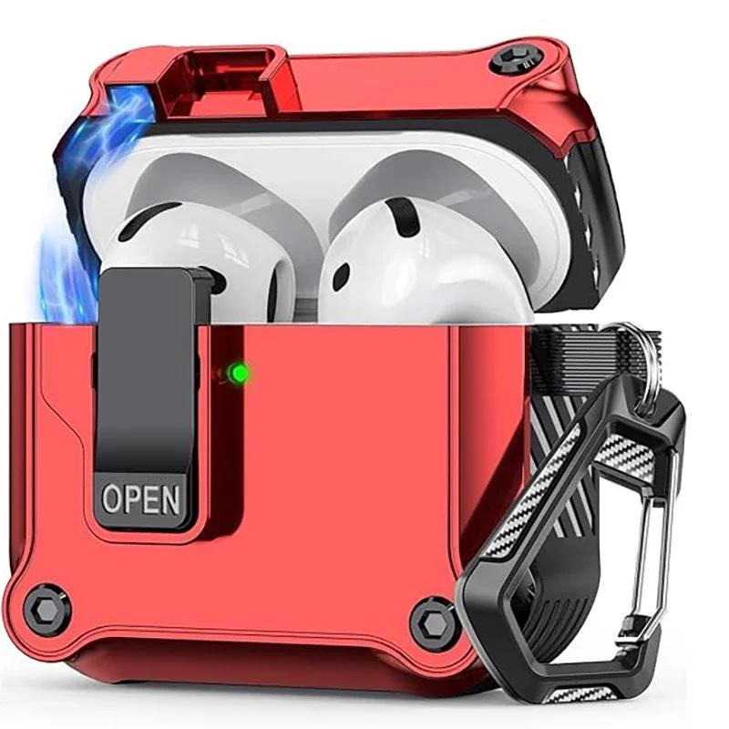 Lock Shockproof Cover For AirPods Pro 3 Case For AirPods Pro 3 3rd Pro3 Generation Protective Cases Coque for Men Women