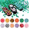 12 цветов/комплект, украшение для ногтей, ромбовидные блестки, стереолазерные разноцветные блестки