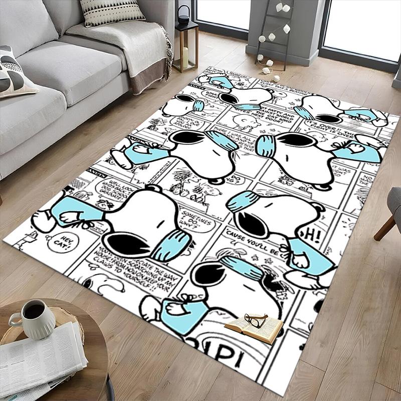 1pc Snoopys Comic Adventure Carpet for Playroom Bedroom Living Room Sofa Home Decor,kids Game Area Rug Non-slip Floor Mat Y7307