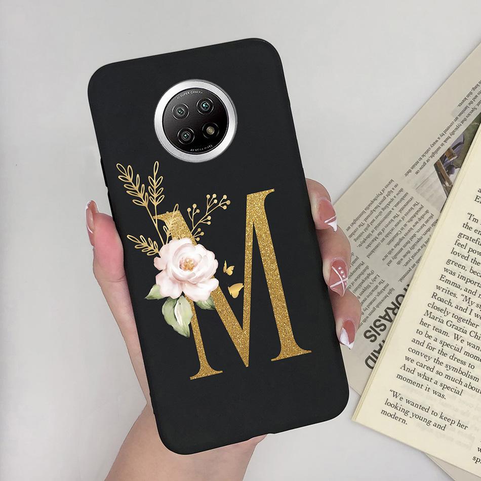 Flower Letters For Xiaomi Redmi Note 9T 5G Case Cover Soft Silicone Bumper Protective Phone Cases For Redmi Note9T 9 T Fundas