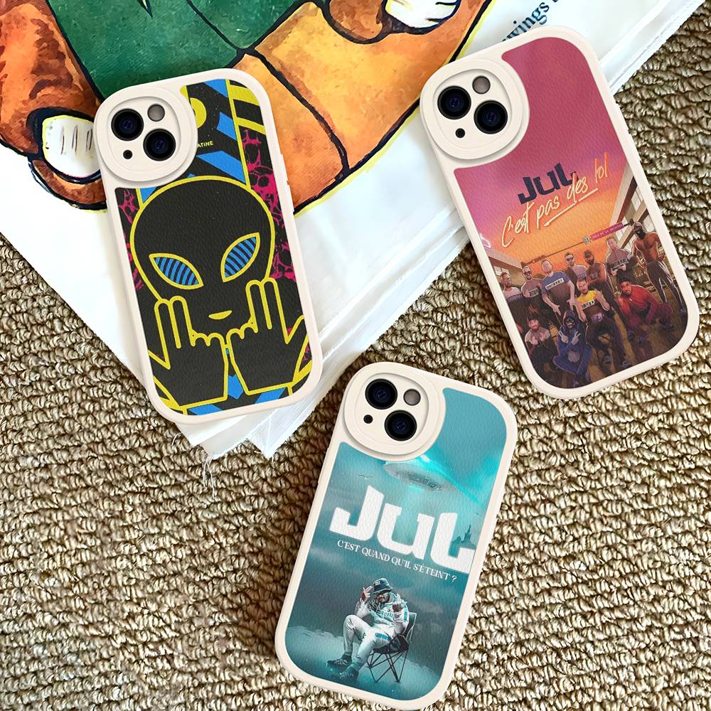 Чехол для телефона Rapper J-JuL C'est Pas Des Lol для IPhone 16 15 14 13 12 11 Pro Max Plus Мягкая кожаная крышка