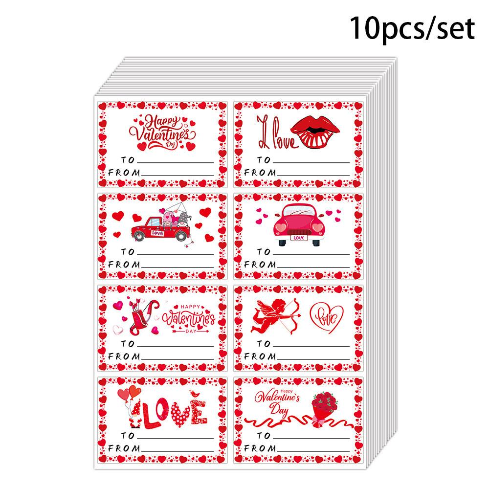 Valentines Day Gift Wrap Labels With Square Selfadhesive Stickers Party For