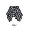 High Street Punk Tie-Waist Plaid Layered Men's Assymetric Top