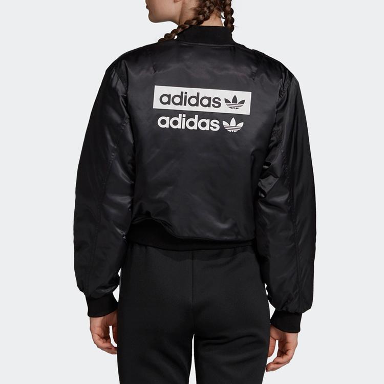 adidas Оригинальное укороченное пальто женское черное ED7630