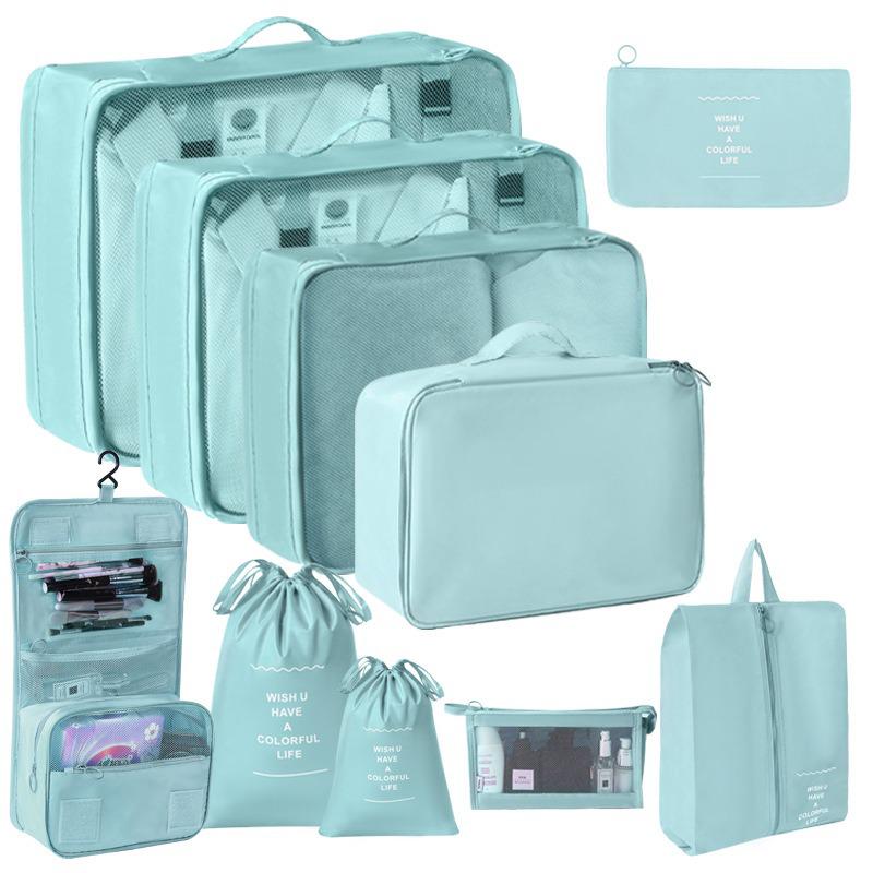 Travel Storage Bag Set - 7-Piece Multi-functional Compartment Bags for Clothes & Cosmetics
